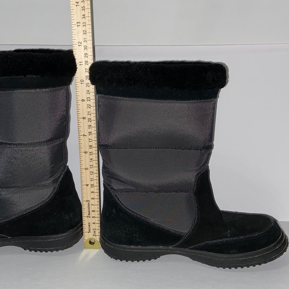 Women’s COACH Sherman Suede/Nylon Winter Boots Black Size 8B US, Black and Gray - Picture 2 of 11